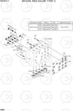 4090 MCV(5/5, RED COLOR, TYPE 1) R210LC-7, Hyundai