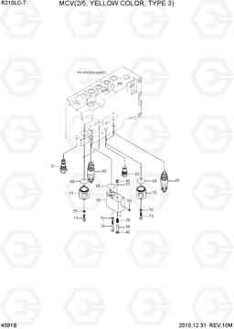 4091B MCV(2/5, YELLOW COLOR, TYPE 3) R210LC-7, Hyundai