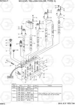 4091C MCV(3/5, YELLOW COLOR, TYPE 3) R210LC-7, Hyundai