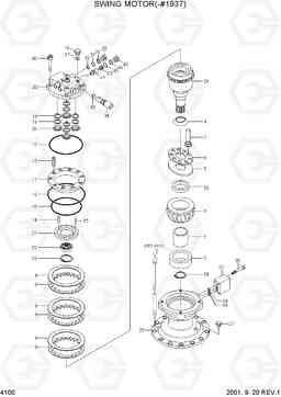 4100 SWING MOTOR(-#1937) R210LC-7, Hyundai