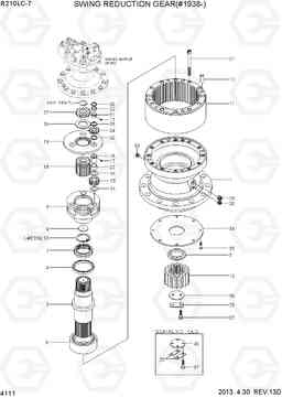 4111 SWING REDUCTION GEAR(#1938-) R210LC-7, Hyundai