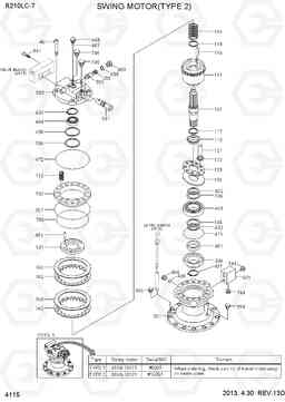 4115 SWING MOTOR(TYPE 2) R210LC-7, Hyundai