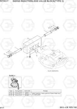 4117 SWING REACTIONLESS VALVE BLOCK R210LC-7, Hyundai