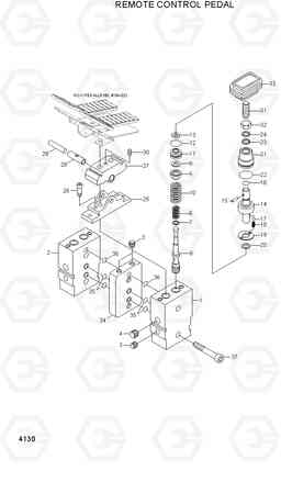 4130 REMOTE CONTROL PEDAL R210LC-7, Hyundai