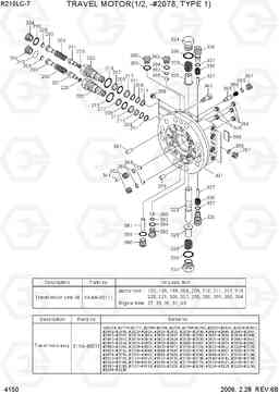 4150 TRAVEL MOTOR(1/2, -#2078, TYPE1) R210LC-7, Hyundai