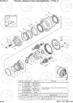 4172 TRAVEL REDUCTION GEAR(#4494-, TYPE 2) R210LC-7, Hyundai