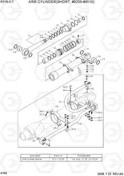 4193 ARM CYLINDER(SHORT, #9209-#9510) R210LC-7, Hyundai