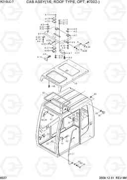 6027 CAB ASSY(1/6, ROOF TYPE, OPT, #7002-) R210LC-7, Hyundai