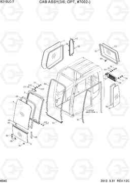 6045 CAB ASSY(3/6, OPT, #7002-) R210LC-7, Hyundai