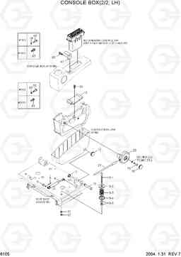 6105 CONSOLE BOX(2/2, LH) R210LC-7, Hyundai