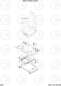 6130 SEAT BASE ASSY R210LC-7, Hyundai