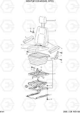 6141 SEAT(#1228-#3049, STD) R210LC-7, Hyundai