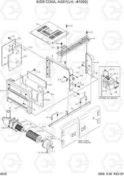 6220 SIDE COWL ASSY(LH, -#1000) R210LC-7, Hyundai