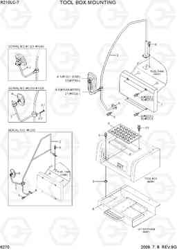 6270 TOOL BOX MOUNTING R210LC-7, Hyundai