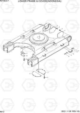 6412 LOWER FRAME & COVER(INDONESIA) R210LC-7, Hyundai