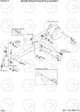 7010 BOOM MOUNTING(STD & SHORT) R210LC-7, Hyundai