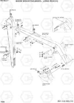 7020 BOOM MOUNTING(#0055-, LONG REACH) R210LC-7, Hyundai