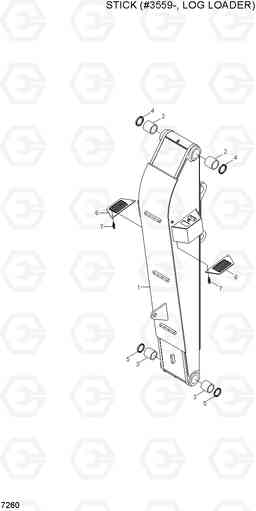 7260 STICK(#3559-, LOG LOADER) R210LC-7, Hyundai