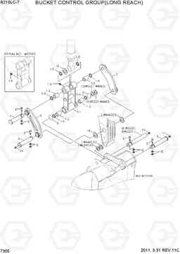 7305 BUCKET CONTROL GROUP(LONG REACH) R210LC-7, Hyundai