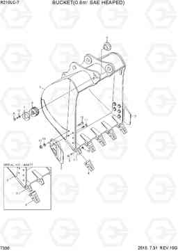 7330 BUCKET(0.8M3 SAE HEAPED) R210LC-7, Hyundai