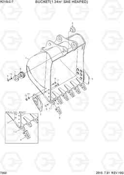 7350 BUCKET(1.34M3 SAE HEAPED) R210LC-7, Hyundai