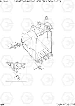 7360 BUCKET(0.74M3 SAE HEAPED, HEAVY DUTY) R210LC-7, Hyundai