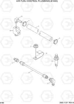 9180 AIR FUEL CONTROL PLUMBING(-#1000) R210LC-7, Hyundai