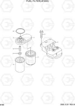 9190 FUEL FILTER(-#1000) R210LC-7, Hyundai