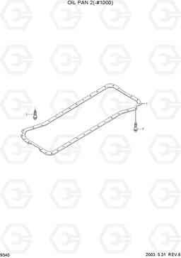 9340 OIL PAN 2(-#1000) R210LC-7, Hyundai
