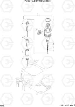 9370 FUEL INJECTOR(-#1000) R210LC-7, Hyundai