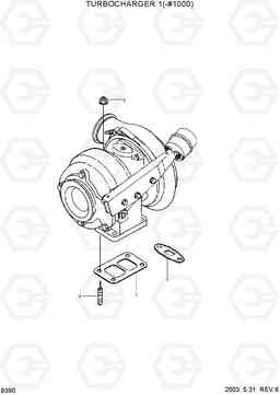 9390 TURBOCHARGER 1(-#1000) R210LC-7, Hyundai