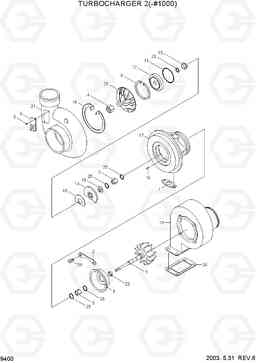 9400 TURBOCHARGER 2(-#1000) R210LC-7, Hyundai