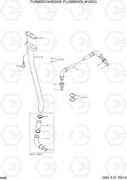 9490 TURBOCHARGER PLUMBING(-#1000) R210LC-7, Hyundai