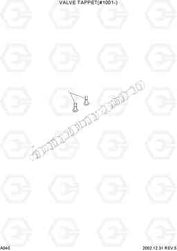 A040 VALVE TAPPET(#1001-) R210LC-7, Hyundai