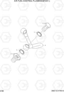 A180 AIR FUEL CONTROL PLUMBING(#1001-) R210LC-7, Hyundai