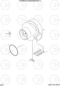 A470 TURBOCHARGER(#1001-) R210LC-7, Hyundai