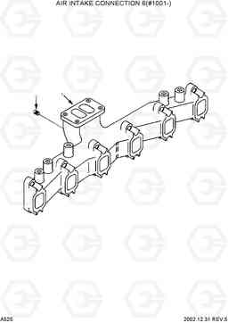 A525 AIR INTAKE CONNECTION 6(#1001-) R210LC-7, Hyundai