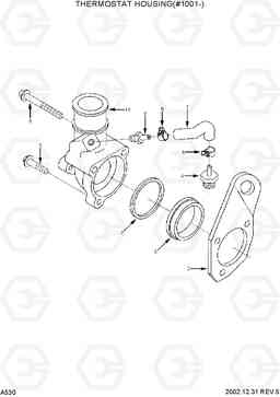 A530 THERMOSTAT HOUSING(#1001-) R210LC-7, Hyundai