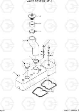 A540 VALVE COVER(#1001-) R210LC-7, Hyundai