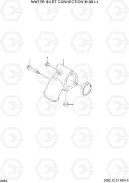 A550 WATER INLET CONNECTION(#1001-) R210LC-7, Hyundai