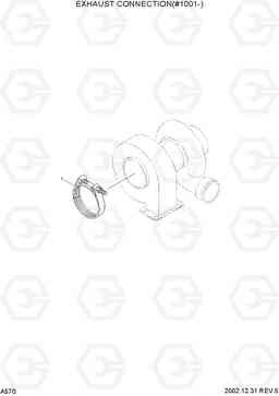 A570 EXHAUST CONNECTION(#1001-) R210LC-7, Hyundai