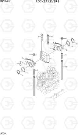 B030 ROCKER LEVERS R210LC-7, Hyundai