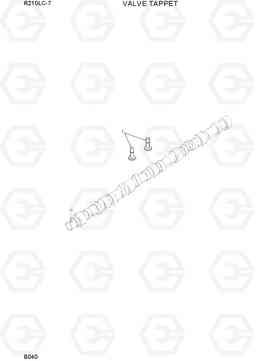 B040 VALVE TAPPET R210LC-7, Hyundai
