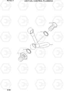 B180 AIR FUEL CONTROL PLUMBING R210LC-7, Hyundai