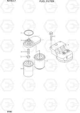 B190 FUEL FILTER R210LC-7, Hyundai