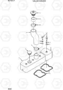 B540 VALVE COVER R210LC-7, Hyundai