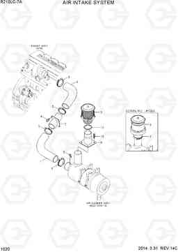 1020 AIR INTAKE SYSTEM R210LC-7A, Hyundai