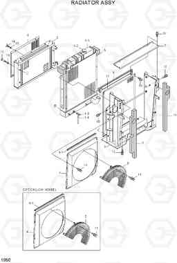 1050 RADIATOR ASSY R210LC-7A, Hyundai