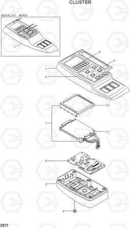 2071 CLUSTER R210LC-7A, Hyundai