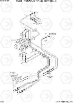 3230 PILOT HYD PIPING(CONTROL 4) R210LC-7A, Hyundai